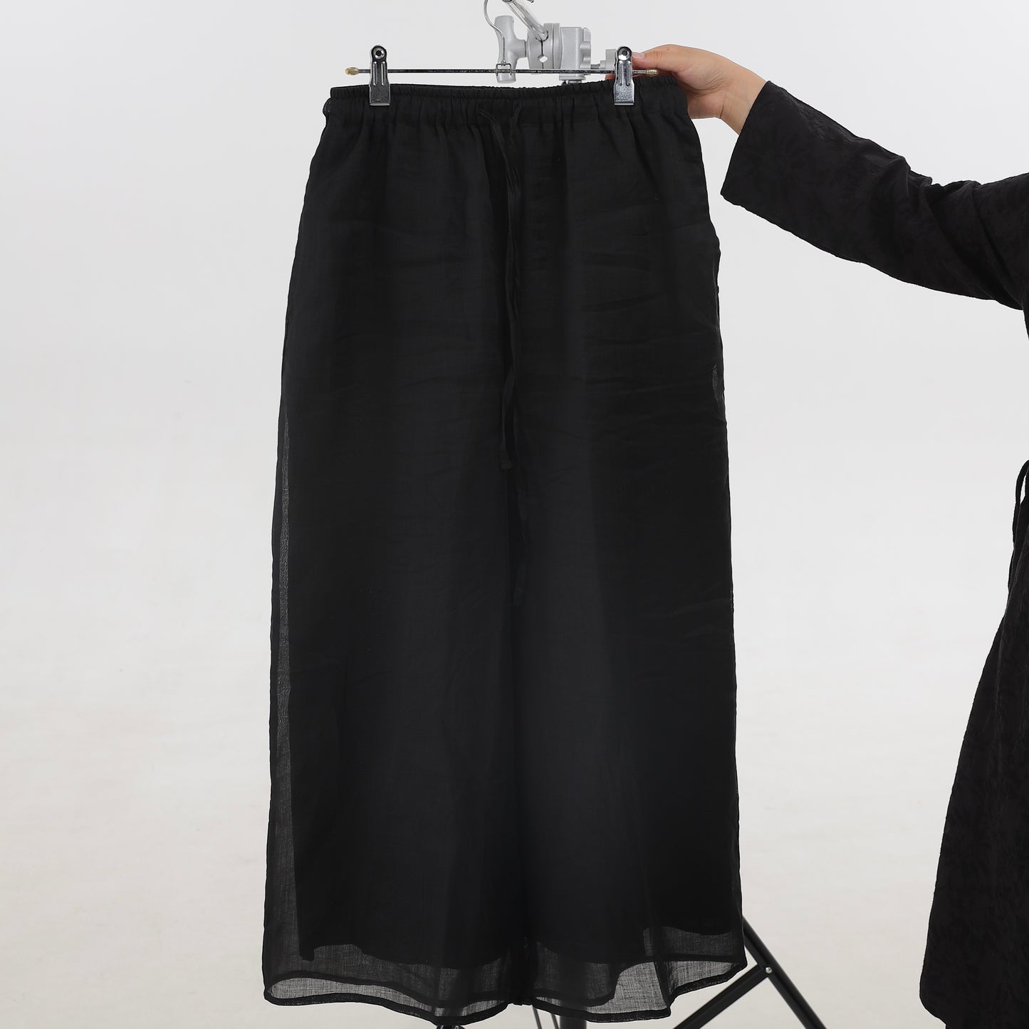 Ink Bamboo Matching Trousers- Double Layered Hemp Trousers Modest Chinese Style Tang Dynasty Costume