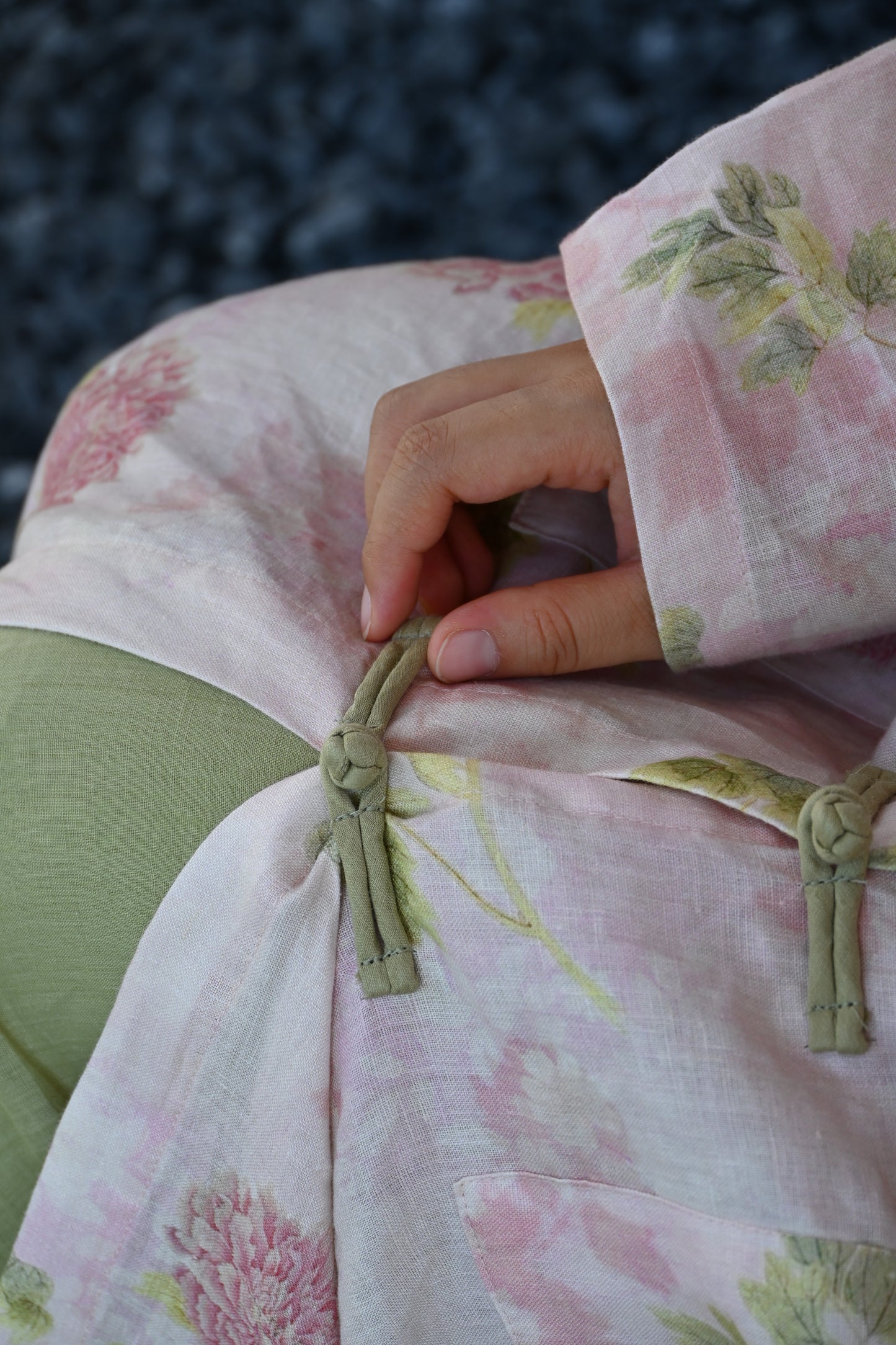 PINK BLOSSOM - Linen Chinese Traditional Cheongsam